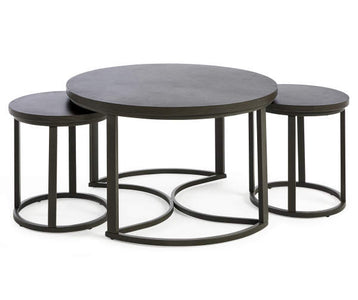 Broyhill Capilano Nested Patio Coffee & Drum Side Table Set