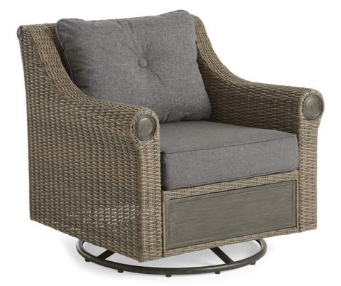 Image of Broyhill Patio Cushioned Swivel All-Weather Wicker Glider