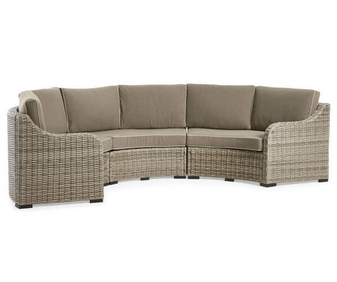 Image of Broyhill Capilano Curved All-Weather Wicker Patio Sectional Sofa