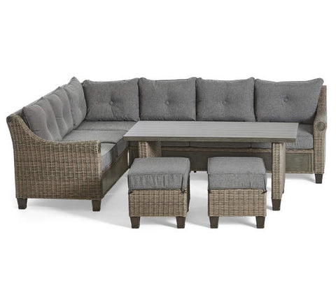 Image of Broyhill Patio 5-Piece Cushioned Sectional All-Weather Wicker Set