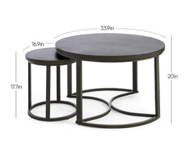 Broyhill Capilano Nested Patio Coffee & Drum Side Table Set