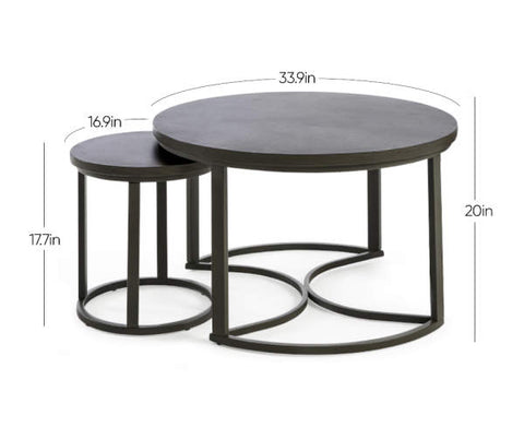 Image of Broyhill Capilano Nested Patio Coffee & Drum Side Table Set