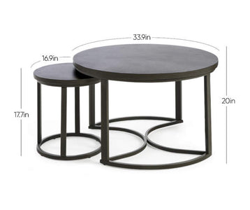 Broyhill Capilano Nested Patio Coffee & Drum Side Table Set