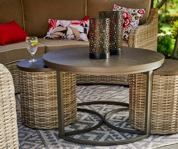 Broyhill Capilano Nested Coffee & End Table All-Weather Wicker Set