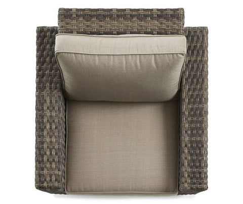 Image of Broyhill Eagle Brooke All-Weather Wicker Cushioned Patio Swivel Gliders, 2-Pack