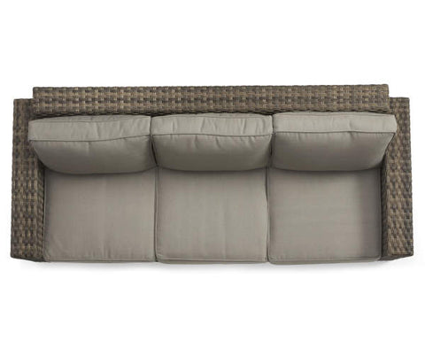 Image of Broyhill Eagle Brooke All-Weather Wicker Cushioned Patio Sofa