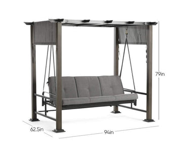 Broyhill  Patio Pergola Cushioned Daybed 3-Person Swing