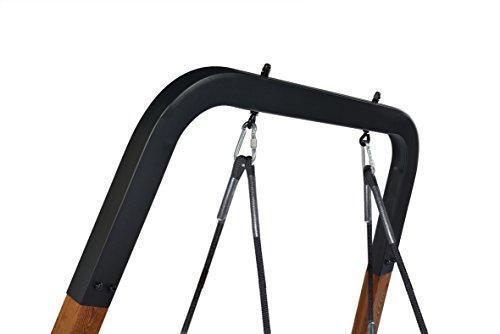 Mentoriend Wooden Swing Chair,Hammocks,Outdoor Patio Chair, With Cushion KD Frame