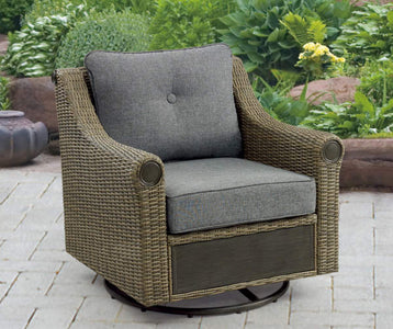 Broyhill Patio Cushioned Swivel All-Weather Wicker Glider