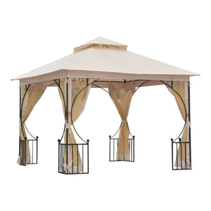 Outsunny Gazebo Canopy with Mesh Netting Walls & Roof Resistant to UV Rays