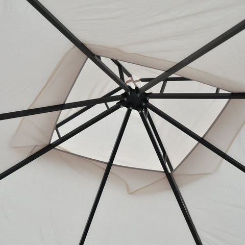 Image of Outsunny Gazebo Canopy with Mesh Netting Walls & Roof Resistant to UV Rays