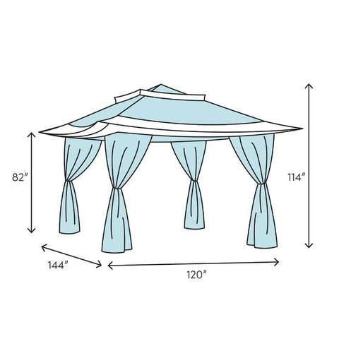 Image of Norberto Metal Patio Gazebo